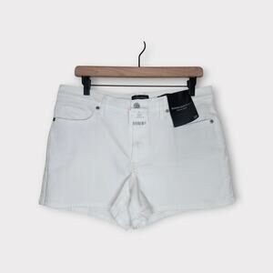 NEW Banana Republic White Mid-Rise Shorts Women's Size 12/Large